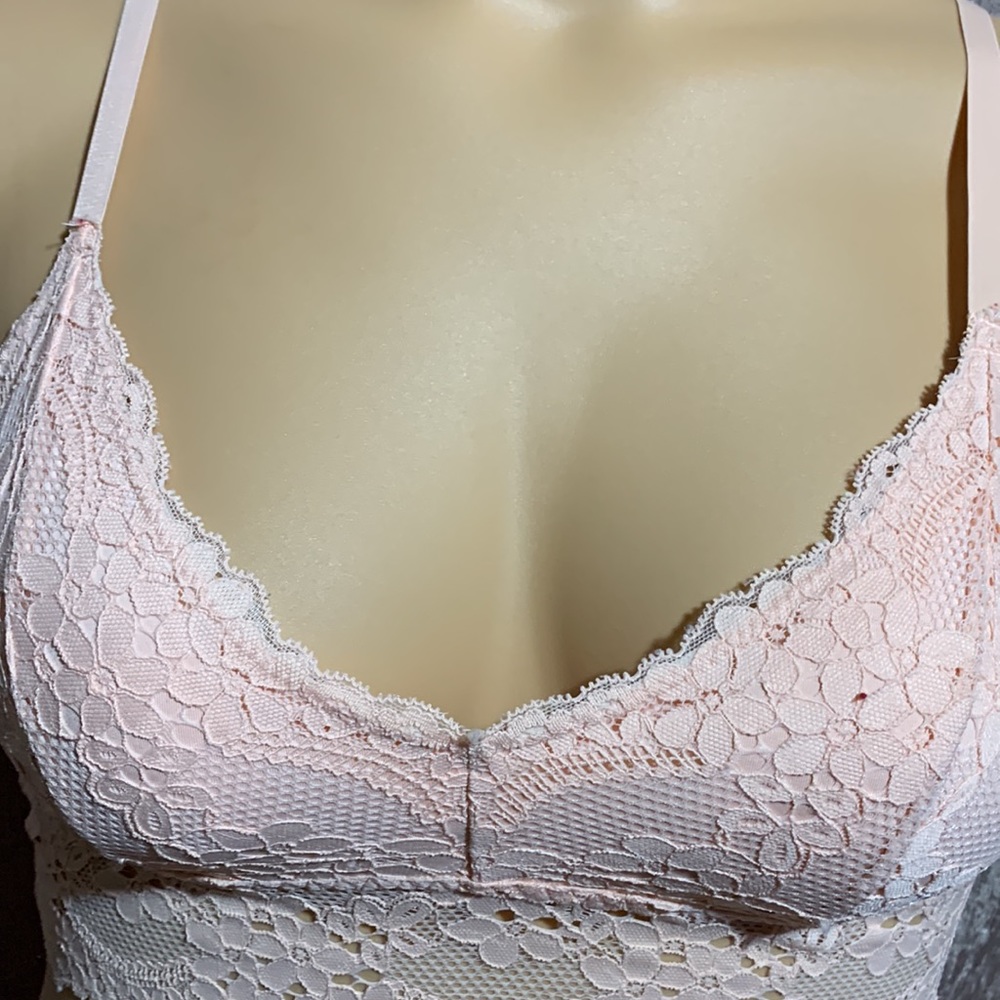 Forever21 Lace Bralette Bra Peach M - Picture 5 of 15